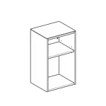 Mueble lateral Geberit Smyle Square abierto: 36x60x29.9cm, Blanco